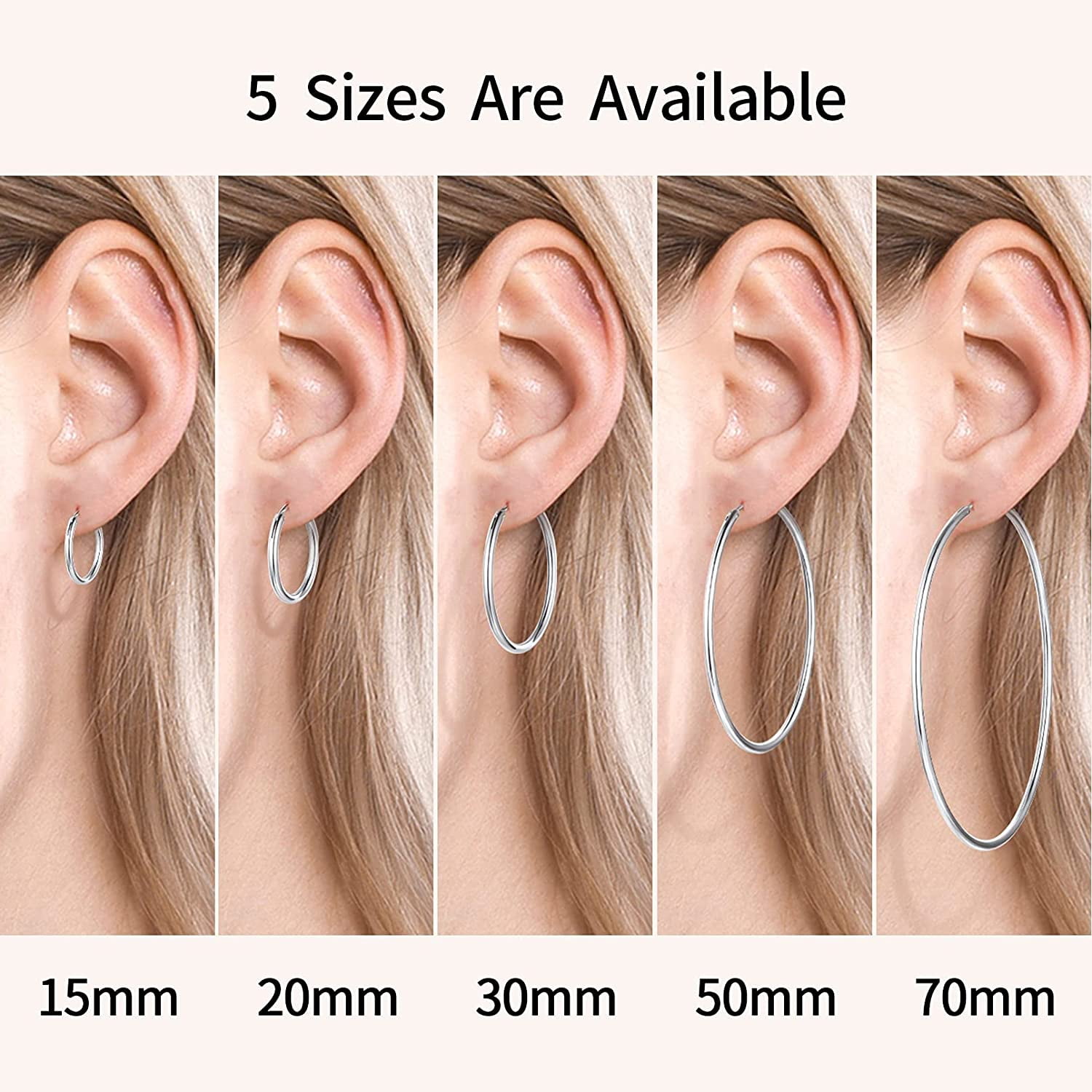 CLIP ON fake hoops GOLD/SILVER big,small,medium HOOP EARRINGS look like  pierced! | eBay